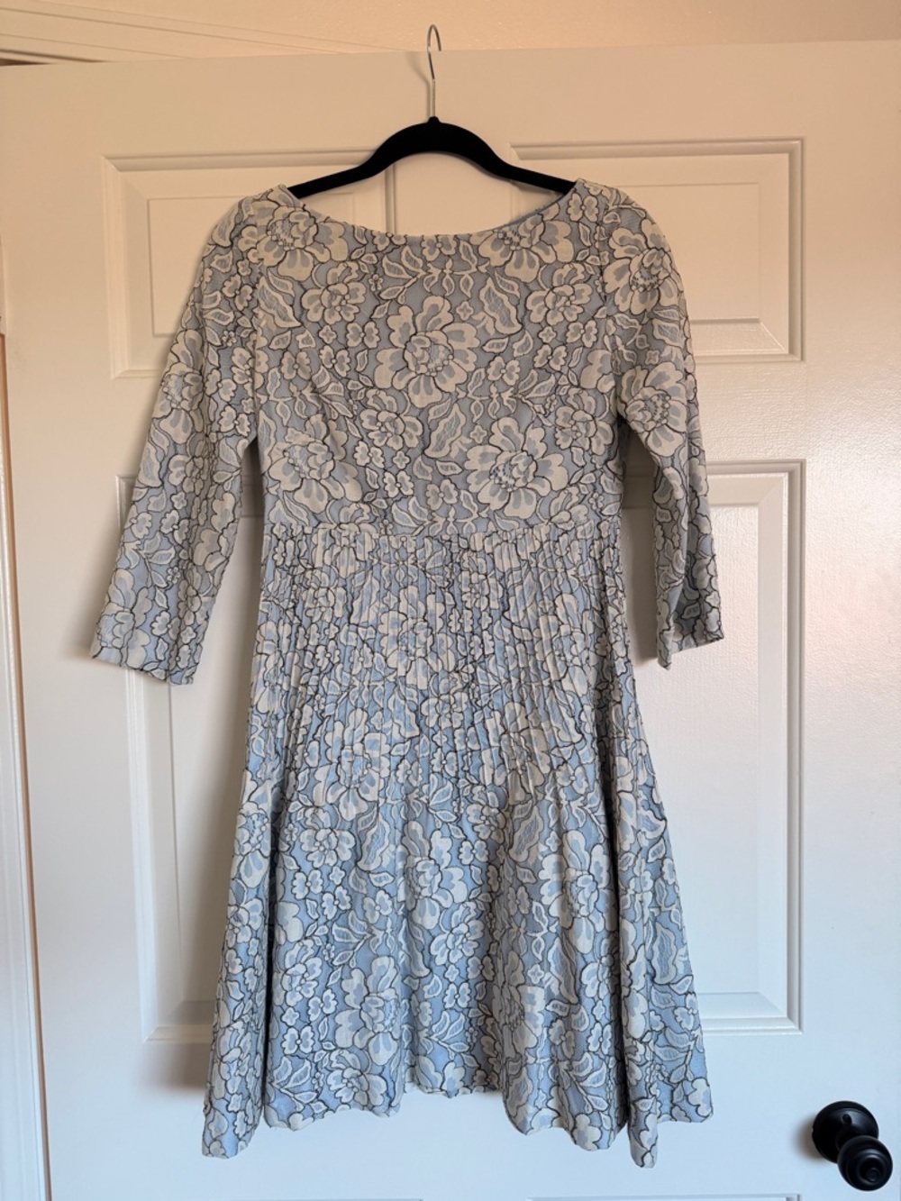Eliza J Embroidered Floral & Flare Dress